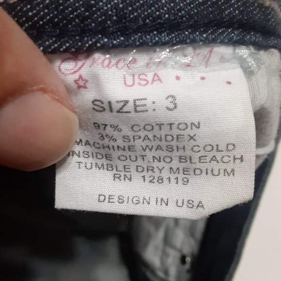 Grace in LA Women's Embellished Capri Jeans in size 3 - Picture 7 of 8